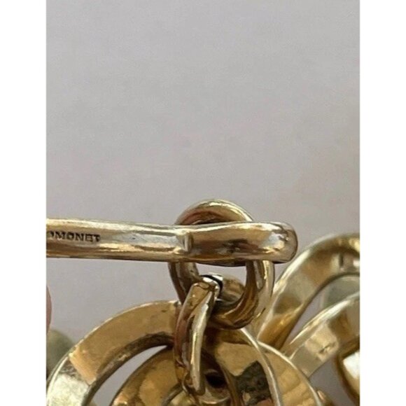 Vintage Monet Gold Tone Chunky Flat Double Curb Link Chain Necklace Signed 20” - Picture 9 of 11